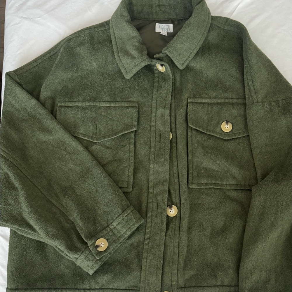 Time and Tru Army Green Field Jacket